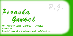 piroska gampel business card